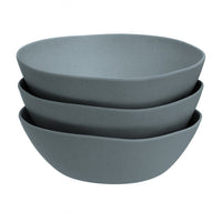 Juego de 3 ensaladeras de melamina azul de 23 cm
