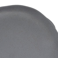 Juego de 12 platos llanos de melamina gris de 28 cm