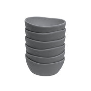 Juego de 6 boles pequeños de melamina gris de 11 cm