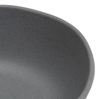 Juego de 6 boles grandes de melamina gris de 16 cm