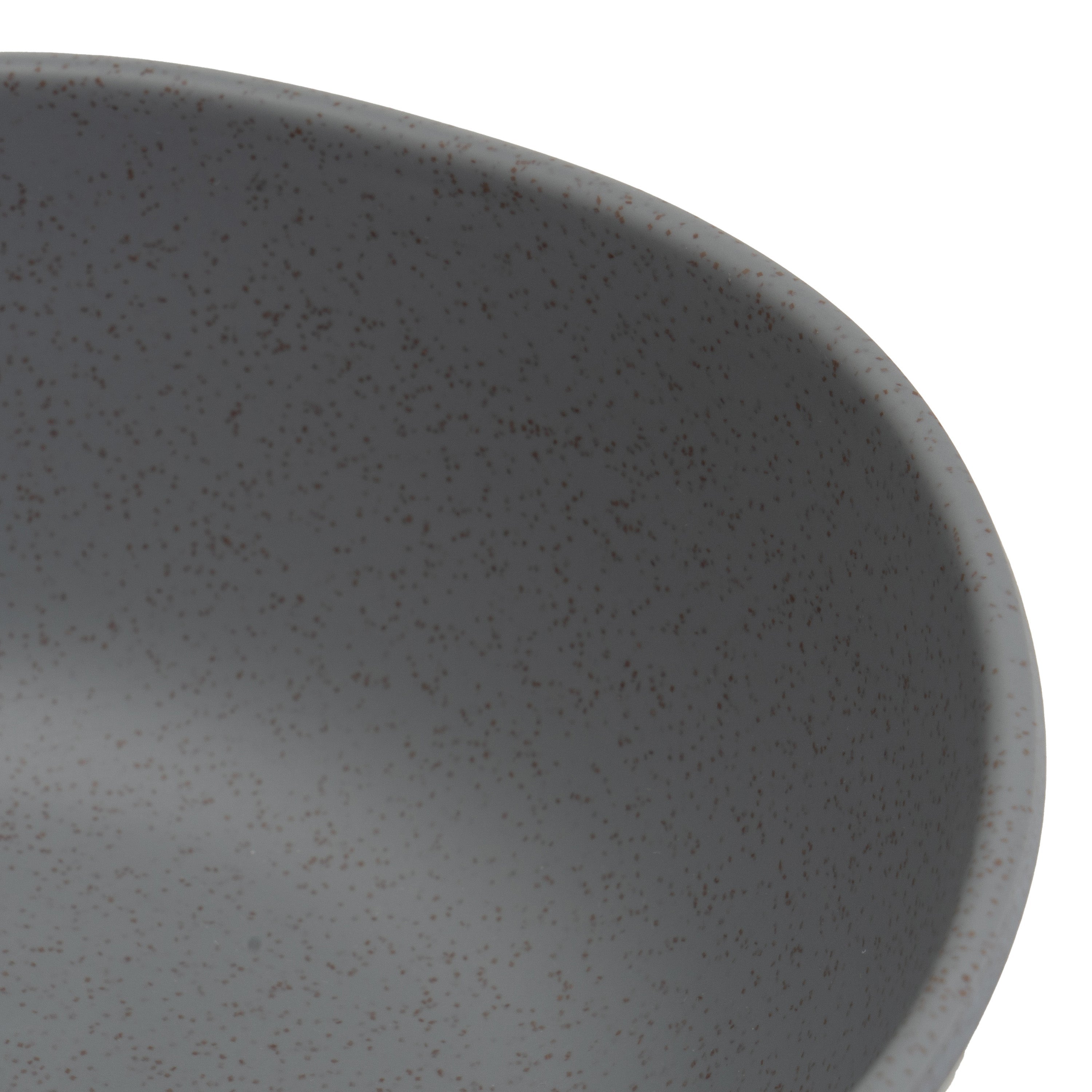 Juego de 6 boles grandes de melamina gris de 16 cm