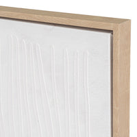 Set 2 cuadros abstractos decorativos beige con marco de 70x50 cm