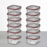 Set 12 Tapers Cristal Borosilicato Transparente Válvula 1100ml