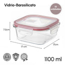 Set 12 Tapers Cristal Borosilicato Transparente Válvula 1100ml