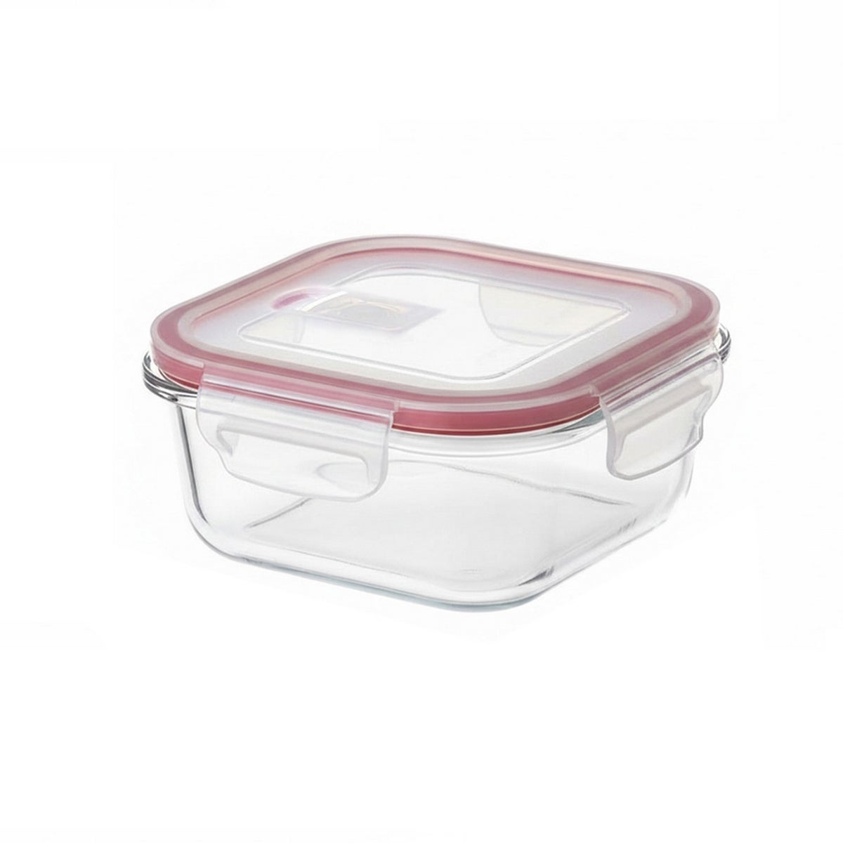Set 4 tapers cuadrados de cristal transparente de 800 ml. 15x15x6 cm