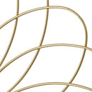 Set de 2 Espejos Redondos de Metal Color Oro de 49 cm