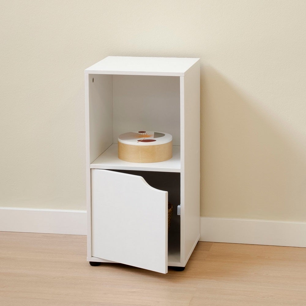 Set de 2 mesa auxiliares blancas