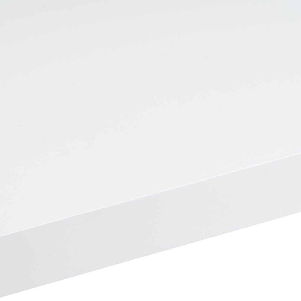 Set de 2 estantes flotantes cuadrados de tablero laminado blanco 23,5 cm