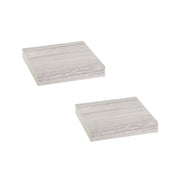 Set de 2 estantes flotantes cuadrados de tablero laminado gris de 23,5cm