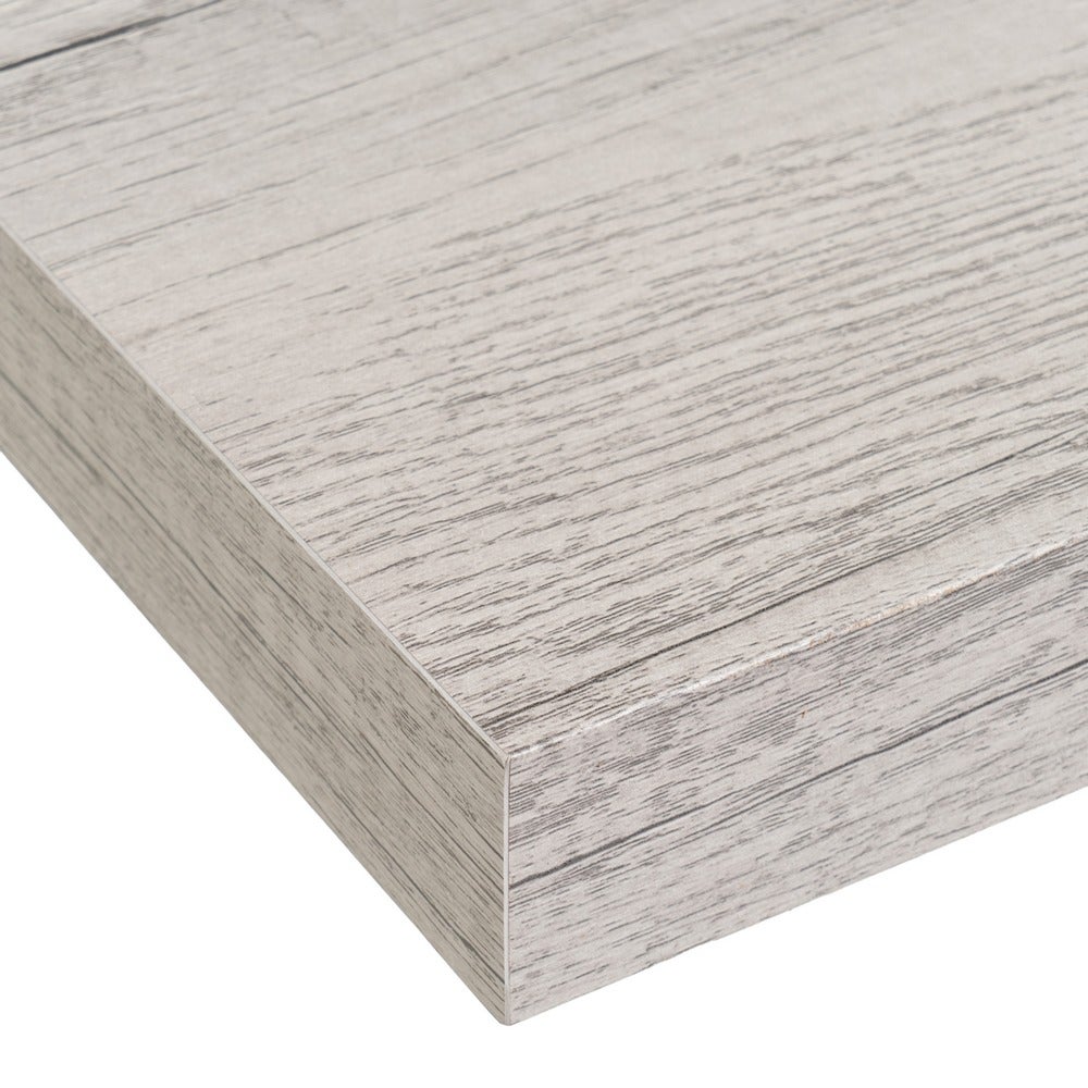 Set de 2 estantes flotantes cuadrados de tablero laminado gris de 23,5cm