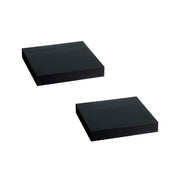 Set de 2 estantes flotantes cuadrados tablero laminado color negro 23,5cm