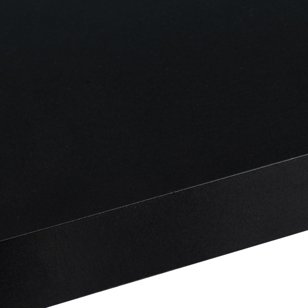 Set de 2 estantes flotantes cuadrados tablero laminado color negro 23,5cm