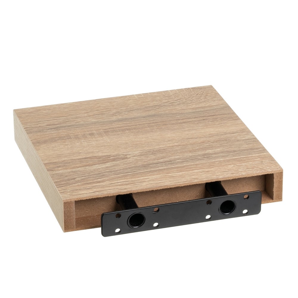 Set de 2 estantes flotantes cuadrados tablero laminado roble claro 23,5cm