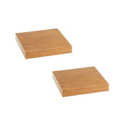 Set de 2 estantes flotantes cuadrados de tablero laminado roble miel 23,5