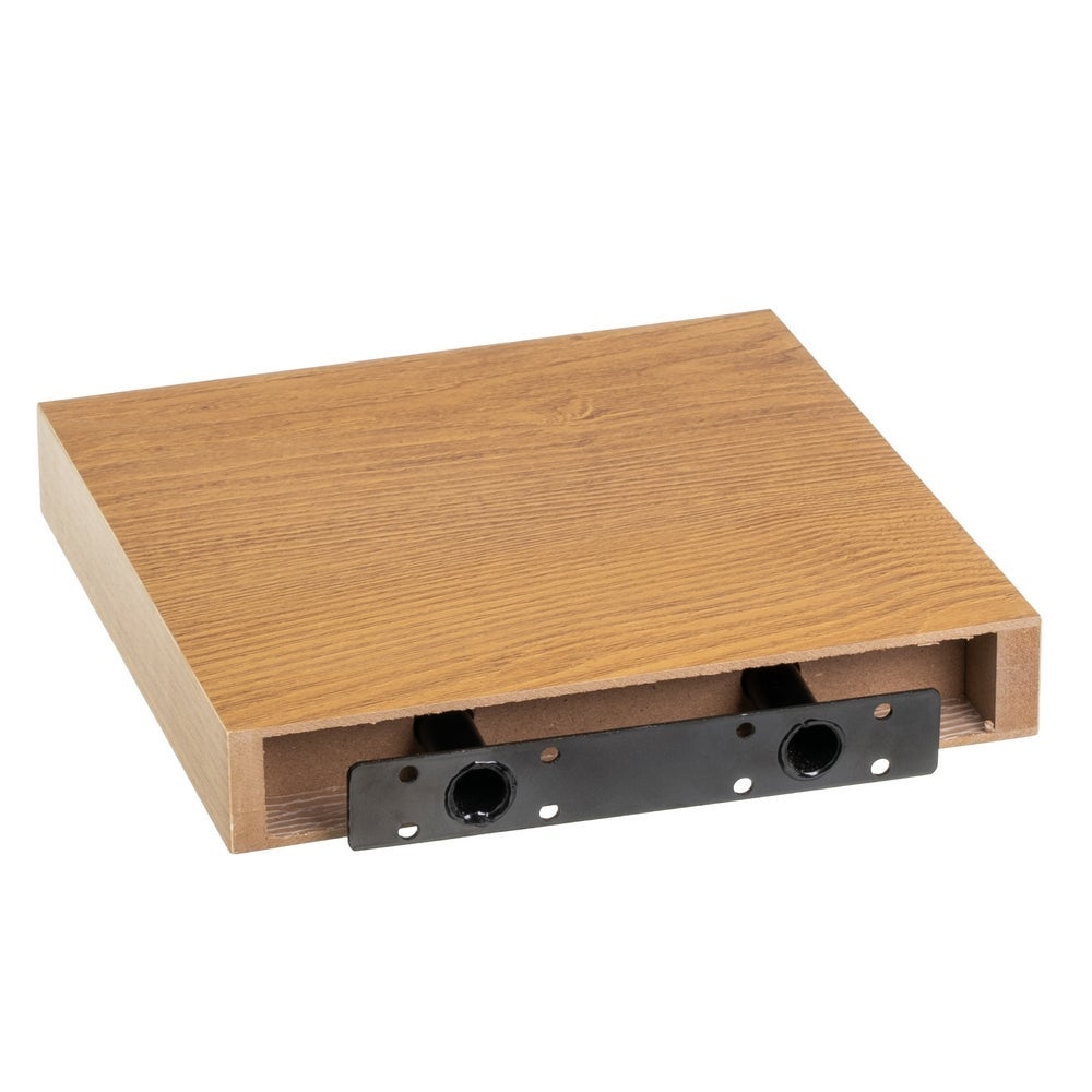 Set de 2 estantes flotantes cuadrados de tablero laminado roble miel 23,5