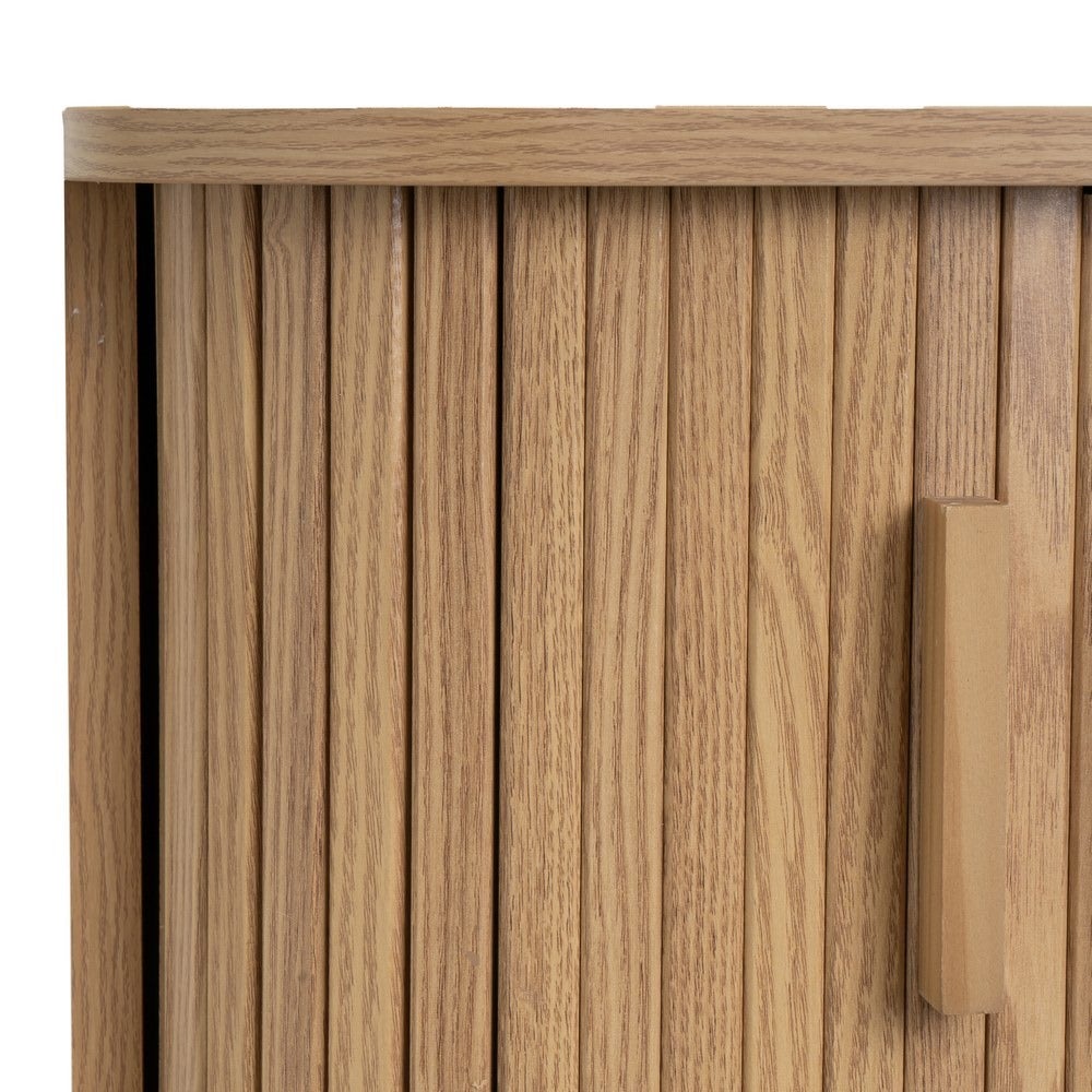 Set de 2 mesitas Elia de MDF color roble 2 puertas 40x40x53 cm