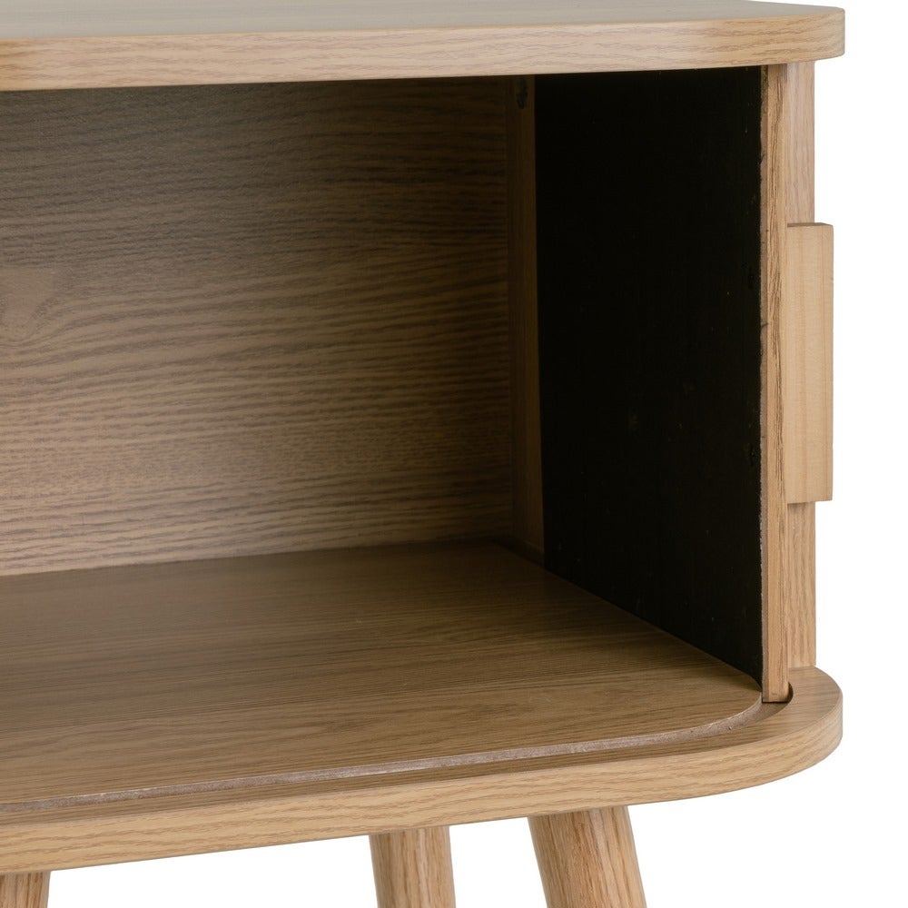 Set de 2 mesitas Elia de MDF color roble 2 puertas 40x40x53 cm