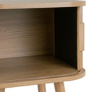 Set de 2 mesitas Elia de MDF color roble 2 puertas 40x40x53 cm
