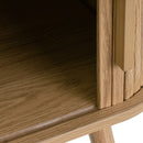 Set de 2 mesitas Elia de MDF color roble 2 puertas 40x40x53 cm