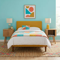Set de 2 mesitas Elia de MDF color roble 2 puertas 40x40x53 cm