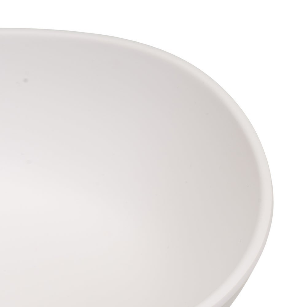 Juego de 6 boles grandes de melamina de color blanco liso de 16cm