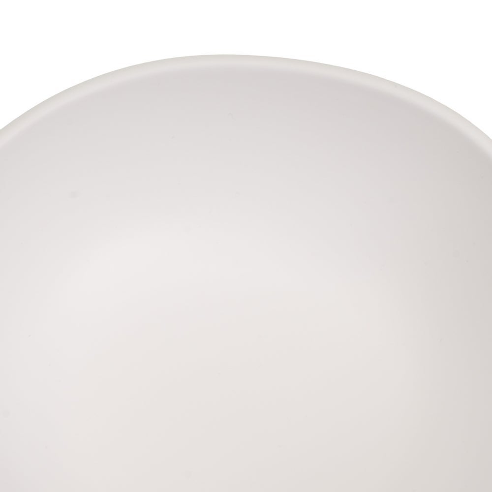 Juego de 6 boles grandes de melamina de color blanco liso de 16cm