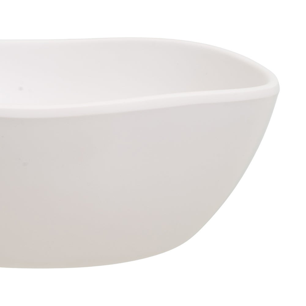 Juego de 6 boles grandes de melamina de color blanco liso de 16cm