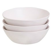 Set de 3 ensaladera cuenco de melamina blanca de 23x23x5 cm