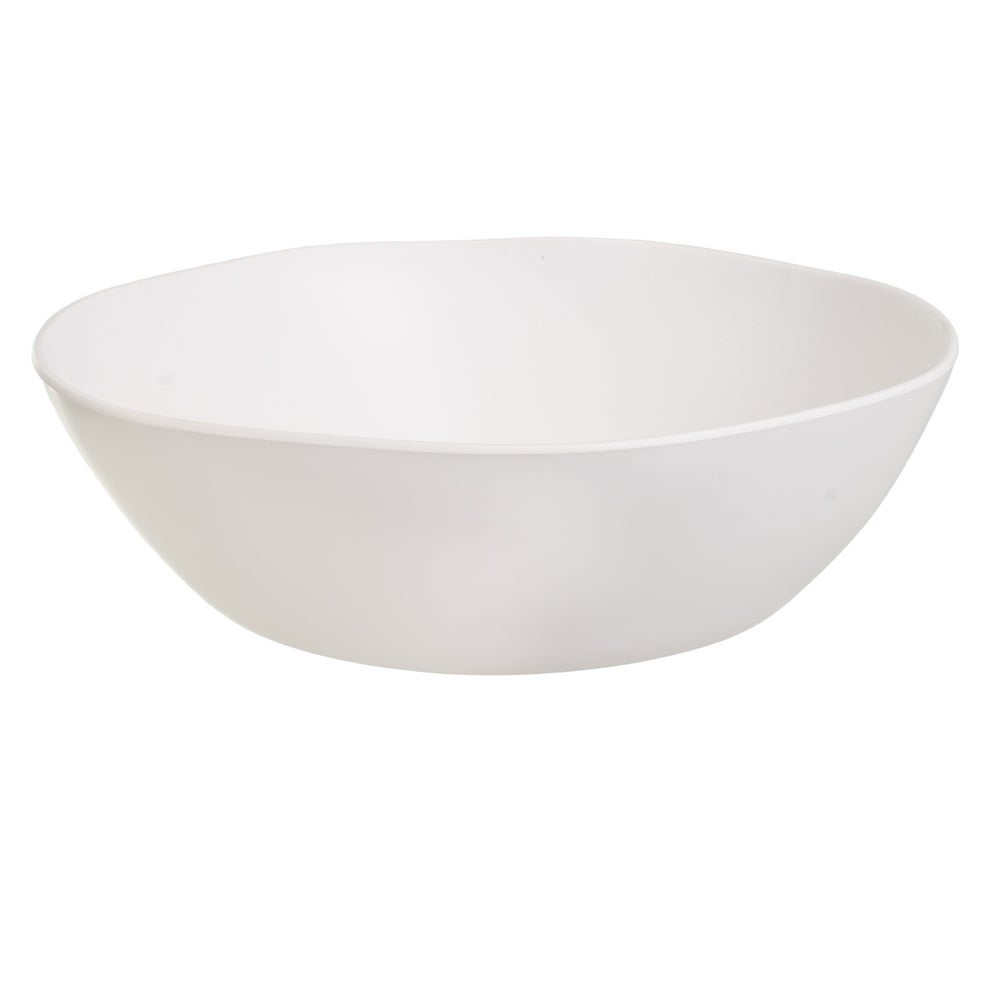 Set de 3 ensaladera cuenco de melamina blanca de 23x23x5 cm