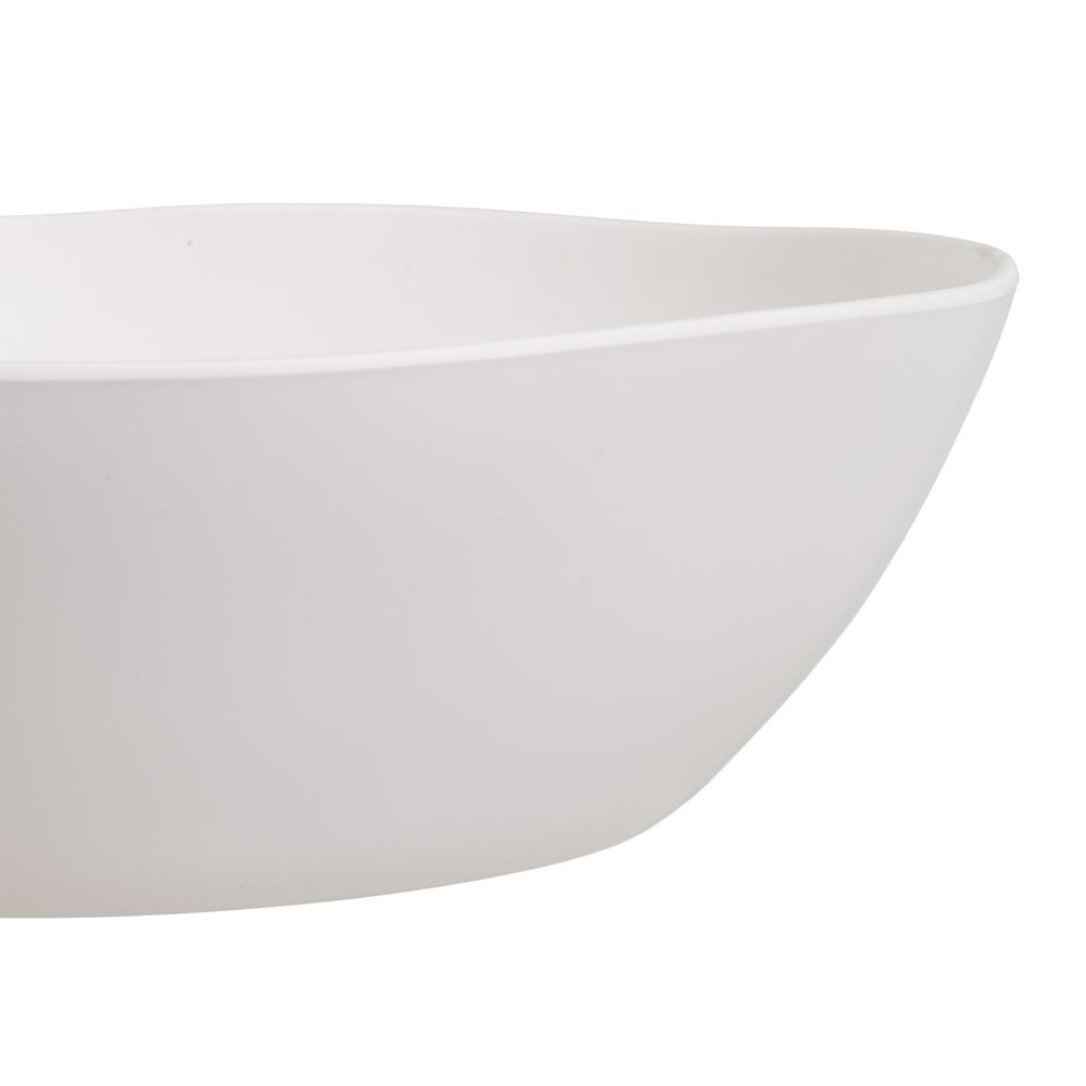 Set de 3 ensaladera cuenco de melamina blanca de 23x23x5 cm