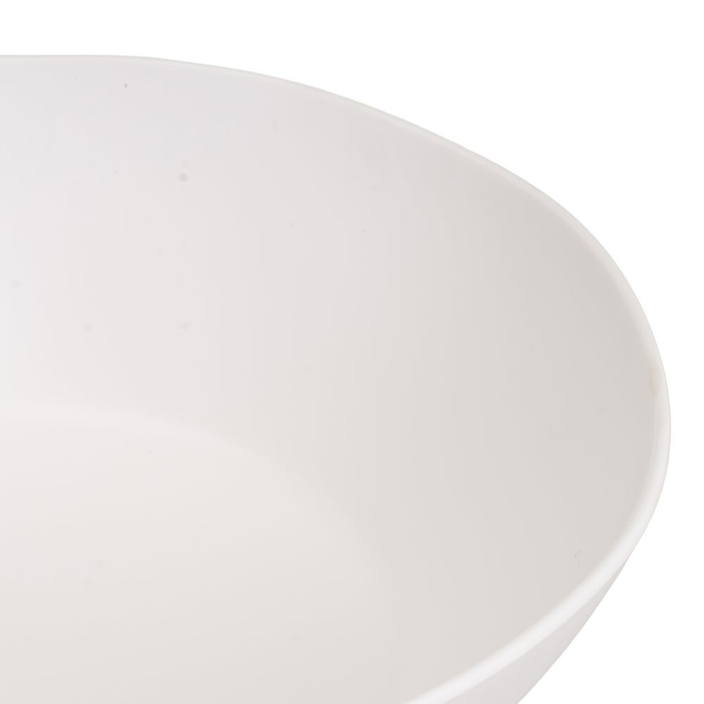 Set de 3 ensaladera cuenco de melamina blanca de 23x23x5 cm