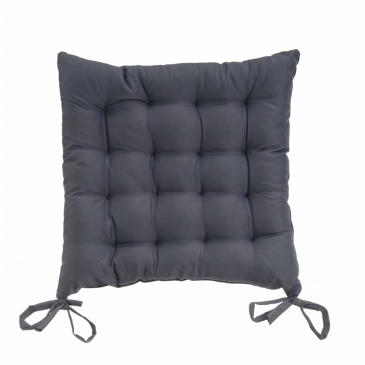 Set de 4 cojines de silla exterior Magic poliéster gris 40x40x5 cm