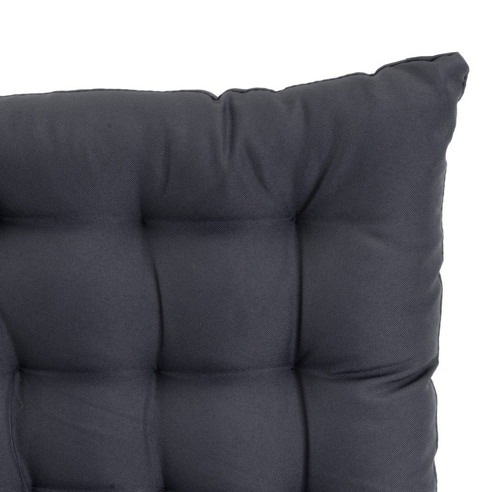 Set de 4 cojines de silla exterior Magic poliéster gris 40x40x5 cm