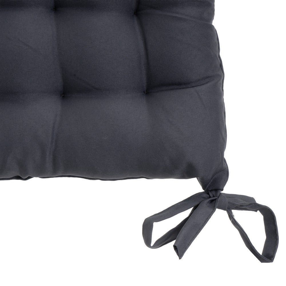 Set de 4 cojines de silla exterior Magic poliéster gris 40x40x5 cm