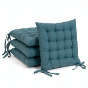 Set de 4 cojines de silla exterior Magic poliéster azul 40x40x5 cm