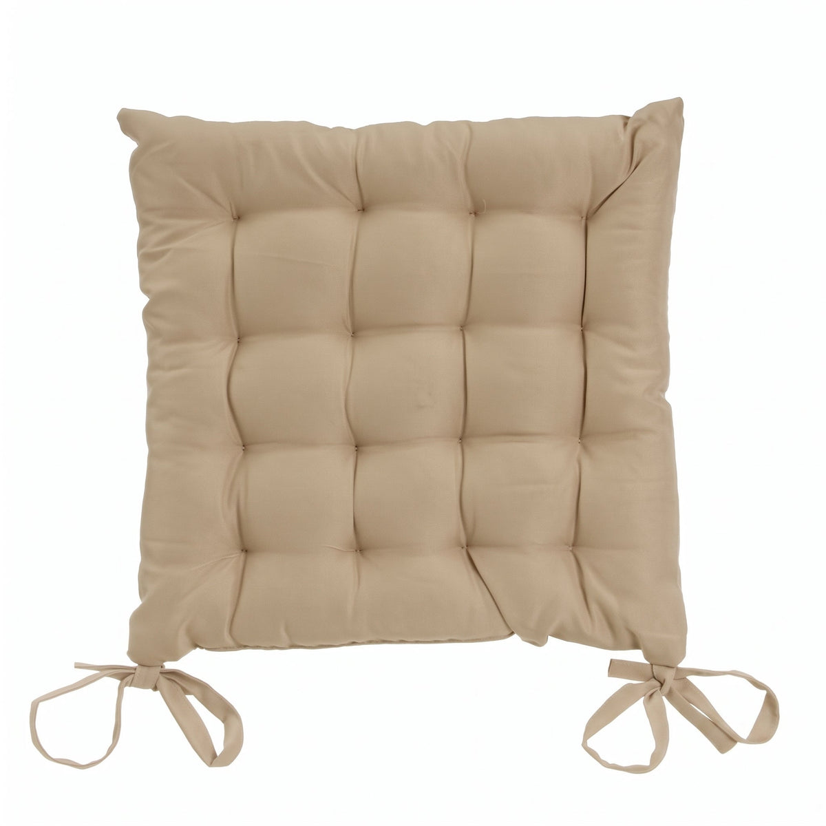 Set de 4 cojines de silla exterior Magic poliéster beige 40x40x5 cm