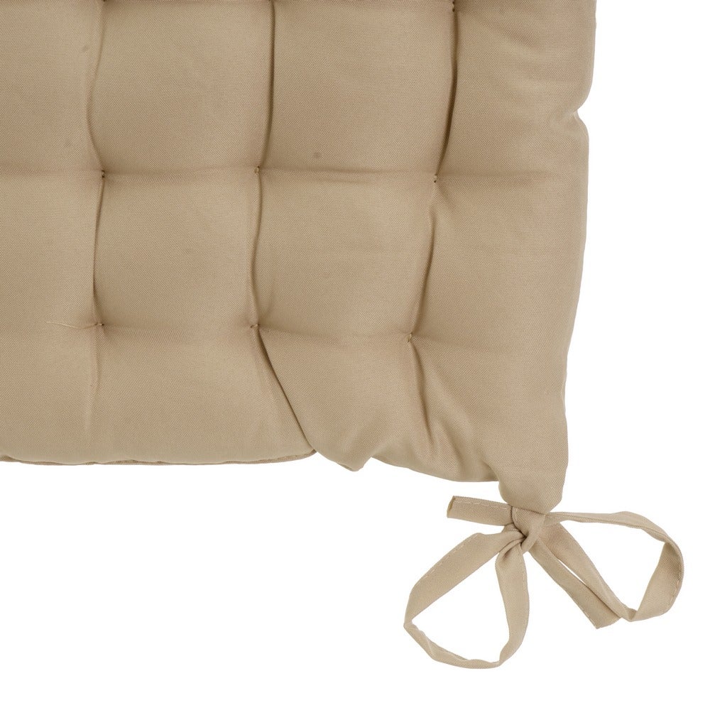 Set de 4 cojines de silla exterior Magic poliéster beige 40x40x5 cm
