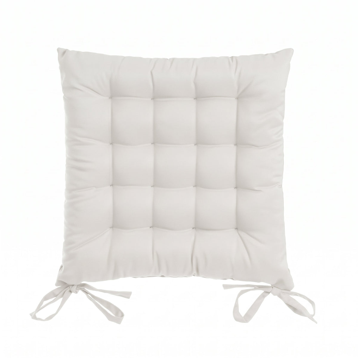 Set de 4 cojines de silla exterior Magic de poliéster blanco 40x40x5 cm