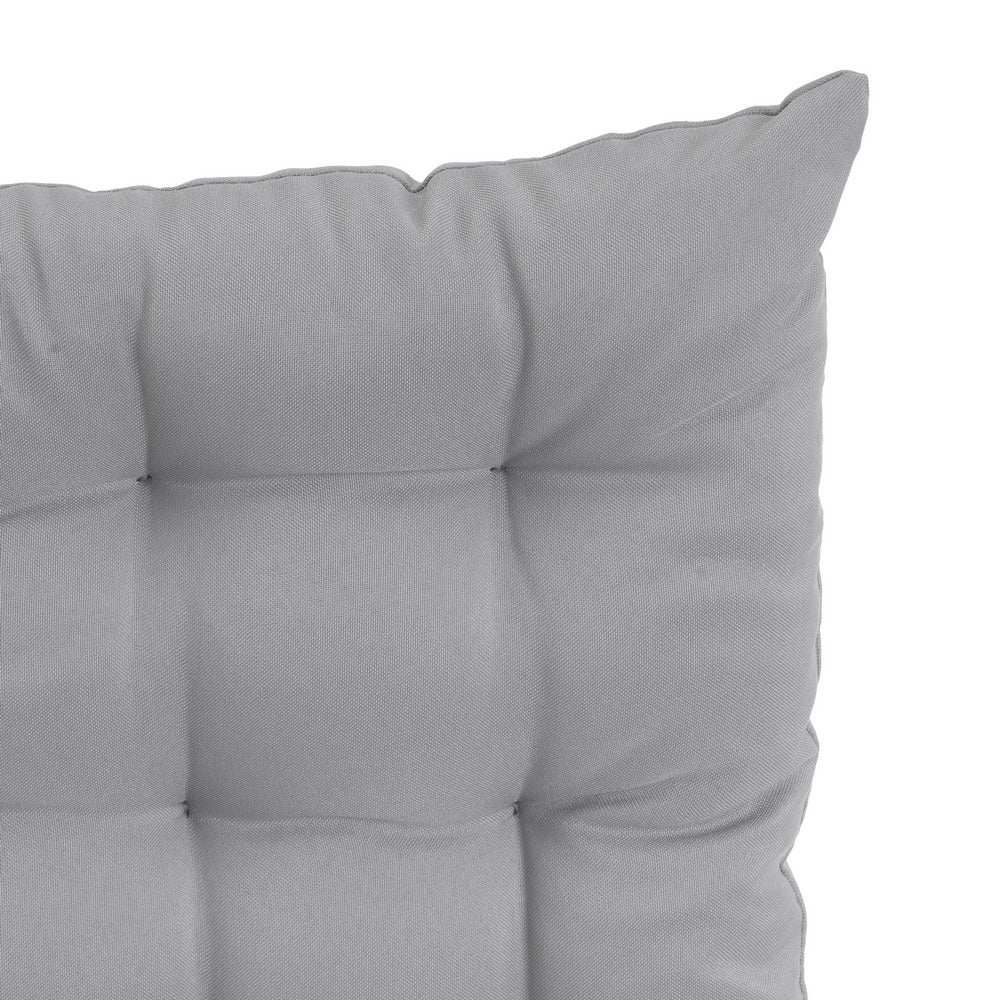 Set de 4 cojines de silla exterior Magic poliéster grises 40x40x5 cm