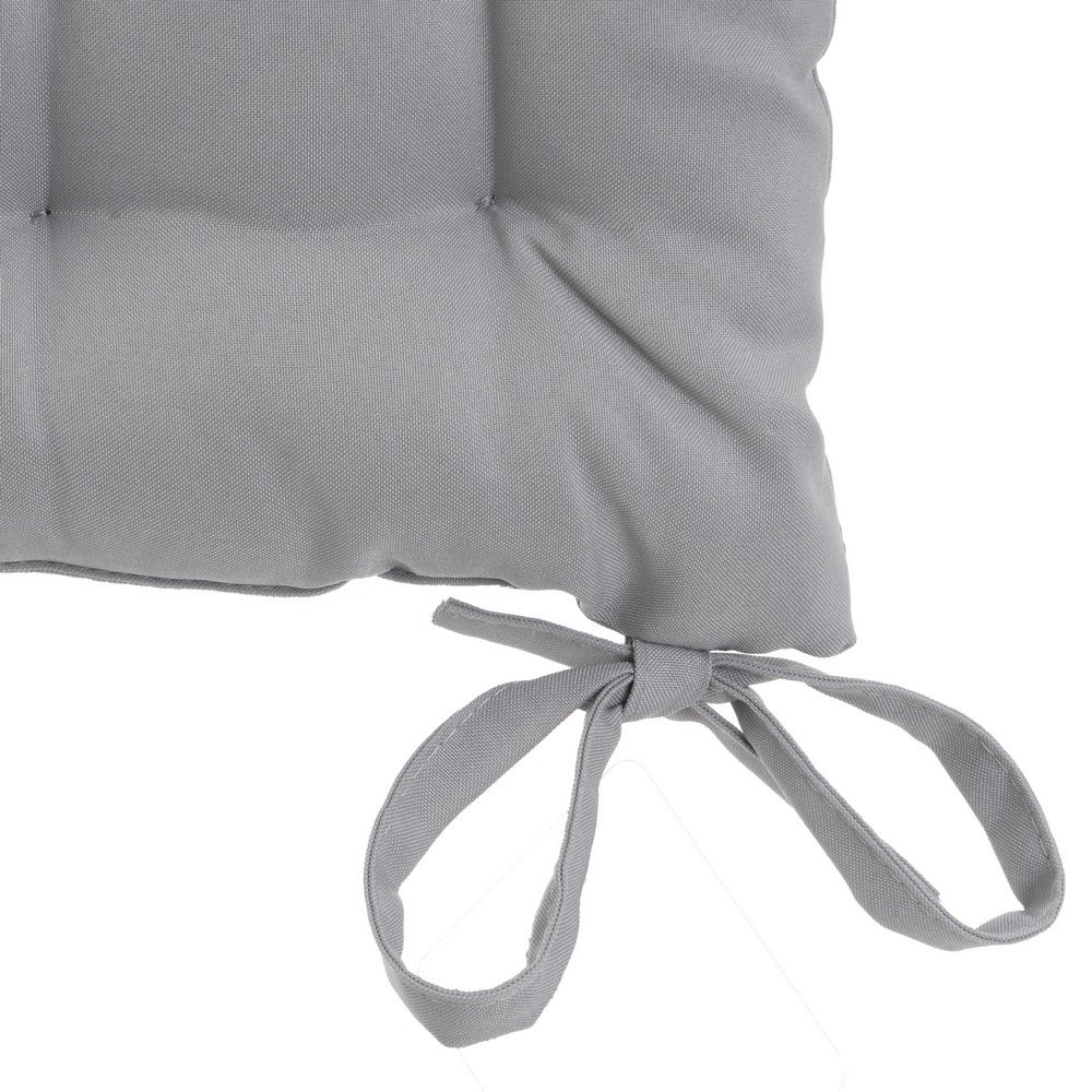 Set de 4 cojines de silla exterior Magic poliéster grises 40x40x5 cm