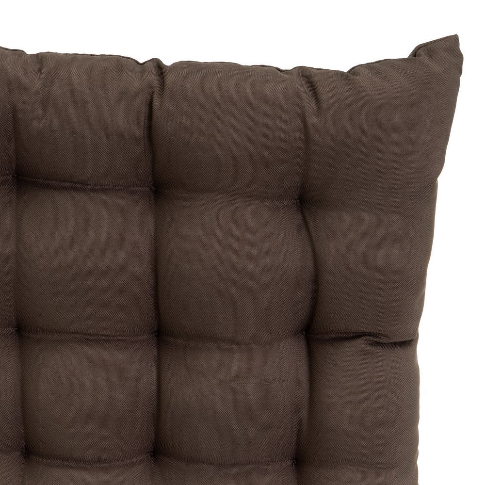 Set de 4 cojines de silla exterior Magic poliéster marrón 40x40x5 cm