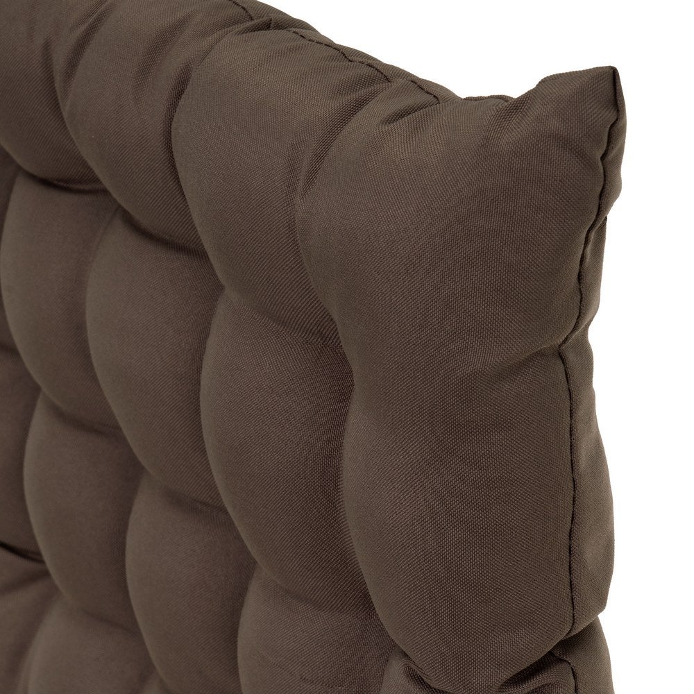 Set de 4 cojines de silla exterior Magic poliéster marrón 40x40x5 cm