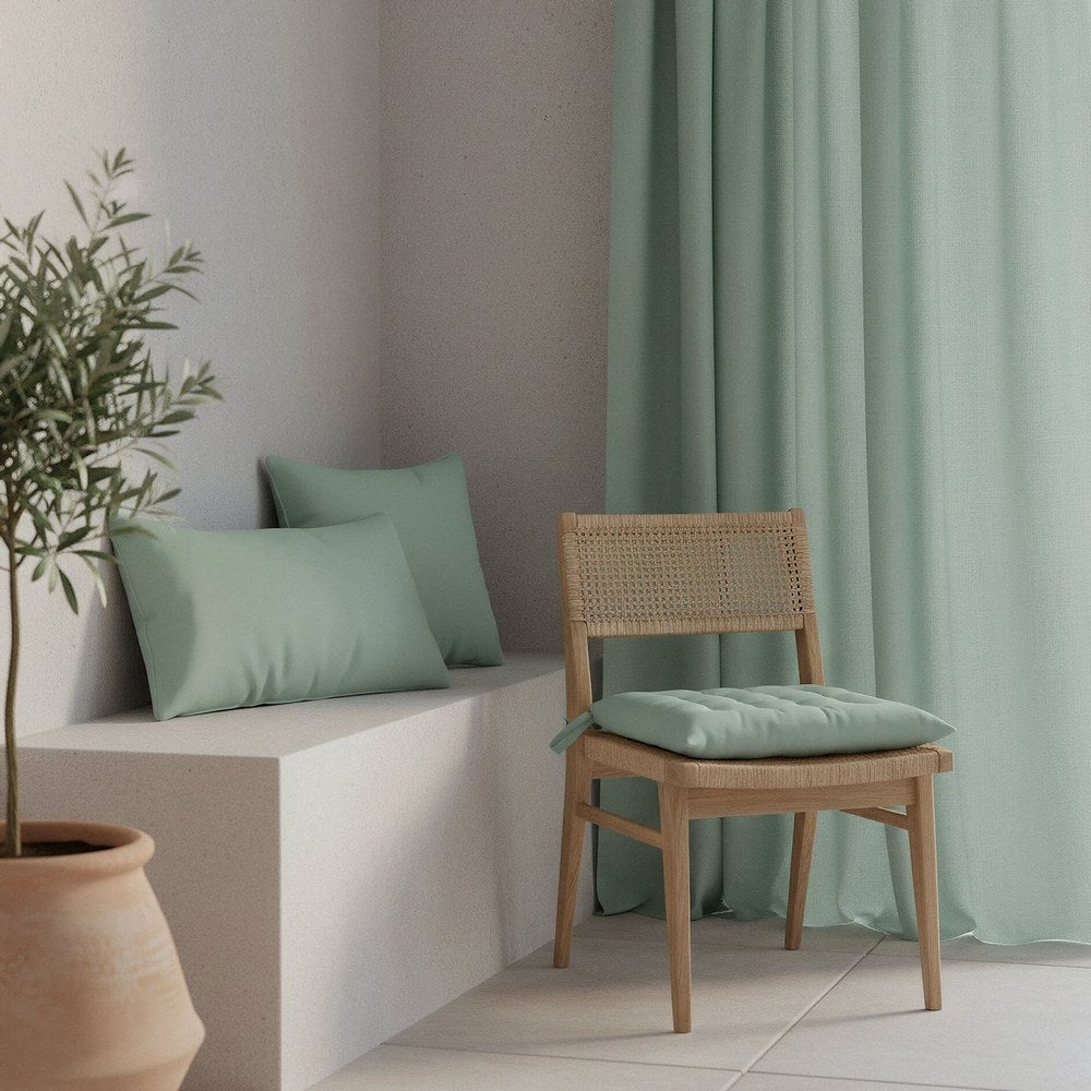 Set de 4 cojines de silla exterior Magic poliéster verde 40x40x5 cm