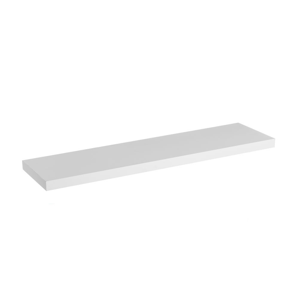 Set de 2 estantes de pared flotantes blancos de 100x24 cm