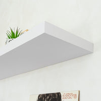Set de 2 estantes de pared flotantes blancos de 100x24 cm