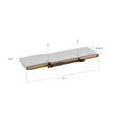 Set de 2 estantes de pared flotantes blancos de 80x24 cm