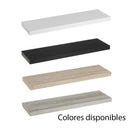 Set de 2 estantes de pared flotantes blancos de 80x24 cm
