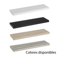 Set de 2 estantes de pared flotantes blancos de 80x24 cm