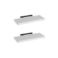 Set de 2 estantes de pared flotantes blancos de 60x24 cm