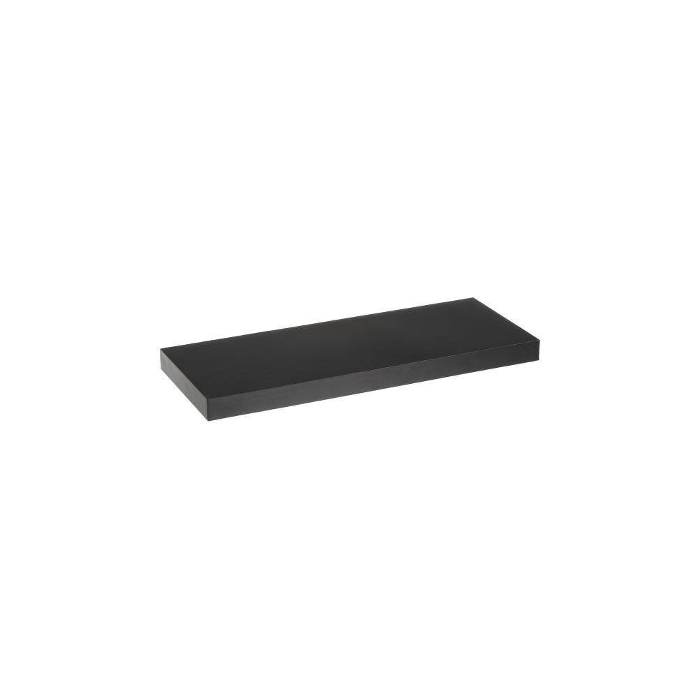 Set de 2 estantes de pared flotantes negros de 60x24 cm